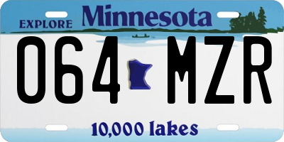 MN license plate 064MZR