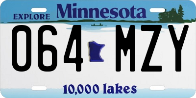 MN license plate 064MZY