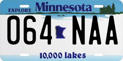 MN license plate 064NAA