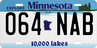 MN license plate 064NAB