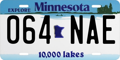 MN license plate 064NAE