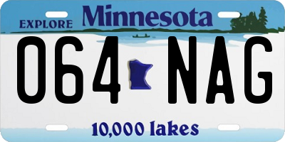 MN license plate 064NAG