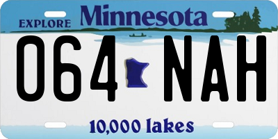 MN license plate 064NAH