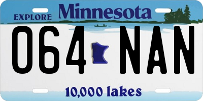 MN license plate 064NAN