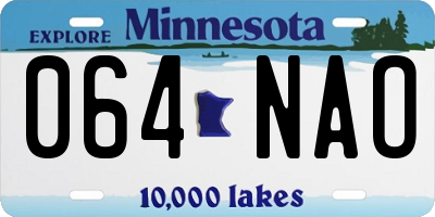 MN license plate 064NAO