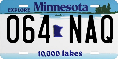 MN license plate 064NAQ