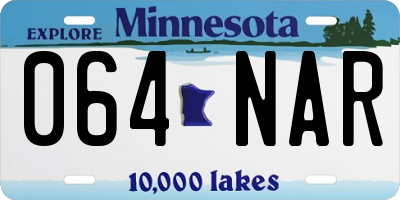 MN license plate 064NAR
