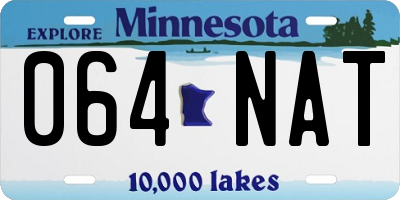 MN license plate 064NAT