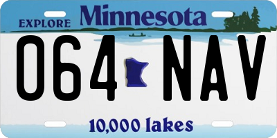 MN license plate 064NAV