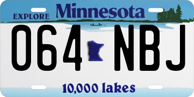 MN license plate 064NBJ