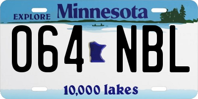 MN license plate 064NBL