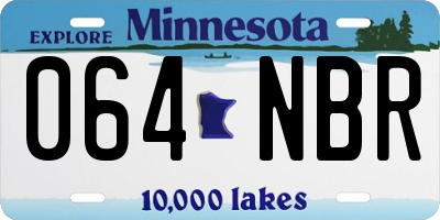 MN license plate 064NBR