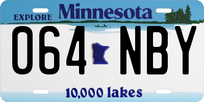 MN license plate 064NBY