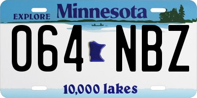 MN license plate 064NBZ