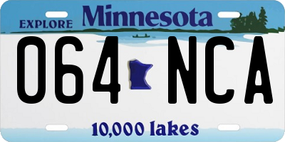 MN license plate 064NCA
