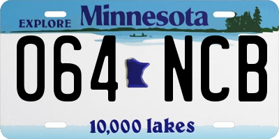 MN license plate 064NCB