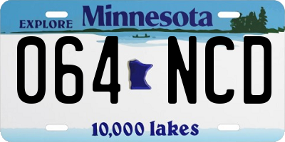 MN license plate 064NCD