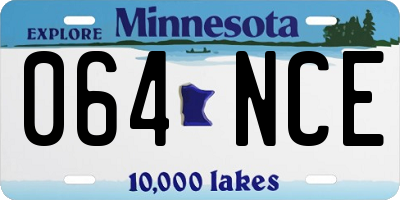MN license plate 064NCE