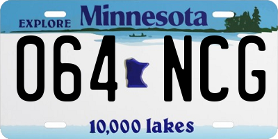 MN license plate 064NCG
