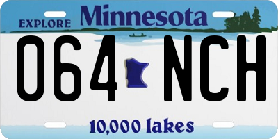 MN license plate 064NCH