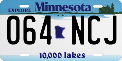 MN license plate 064NCJ