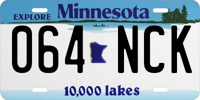 MN license plate 064NCK