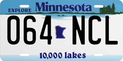 MN license plate 064NCL