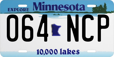 MN license plate 064NCP