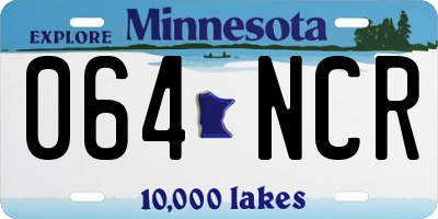 MN license plate 064NCR
