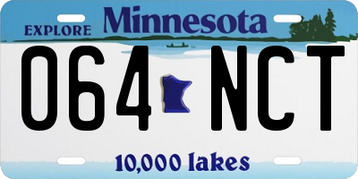 MN license plate 064NCT
