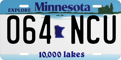 MN license plate 064NCU
