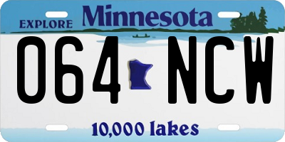 MN license plate 064NCW