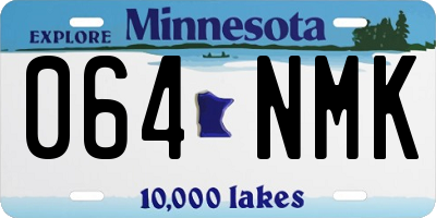 MN license plate 064NMK