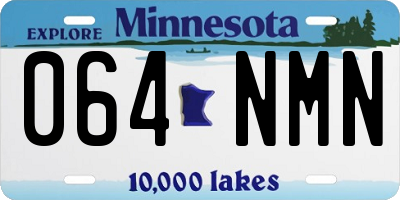 MN license plate 064NMN