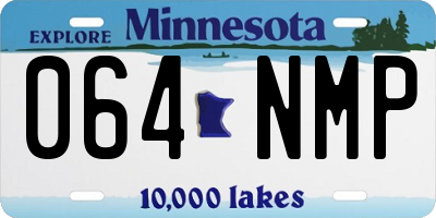 MN license plate 064NMP