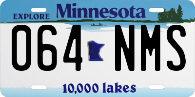 MN license plate 064NMS