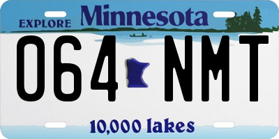 MN license plate 064NMT