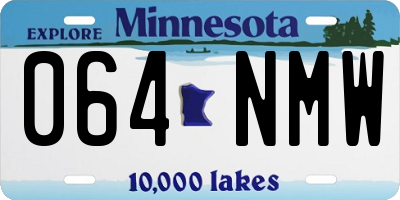 MN license plate 064NMW