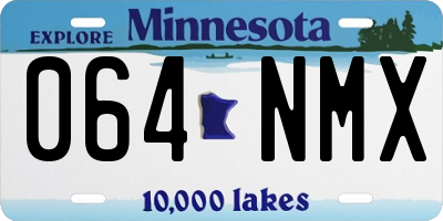 MN license plate 064NMX