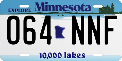 MN license plate 064NNF