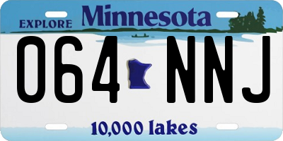 MN license plate 064NNJ