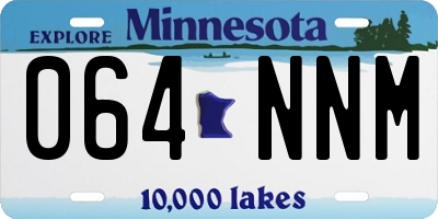 MN license plate 064NNM