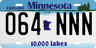 MN license plate 064NNN