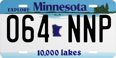 MN license plate 064NNP