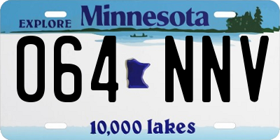 MN license plate 064NNV