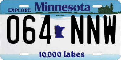 MN license plate 064NNW
