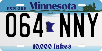 MN license plate 064NNY