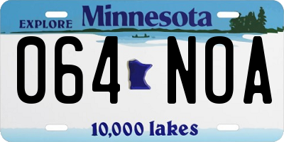 MN license plate 064NOA