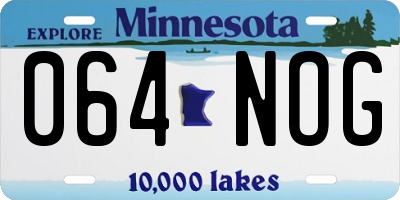 MN license plate 064NOG