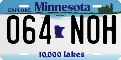 MN license plate 064NOH
